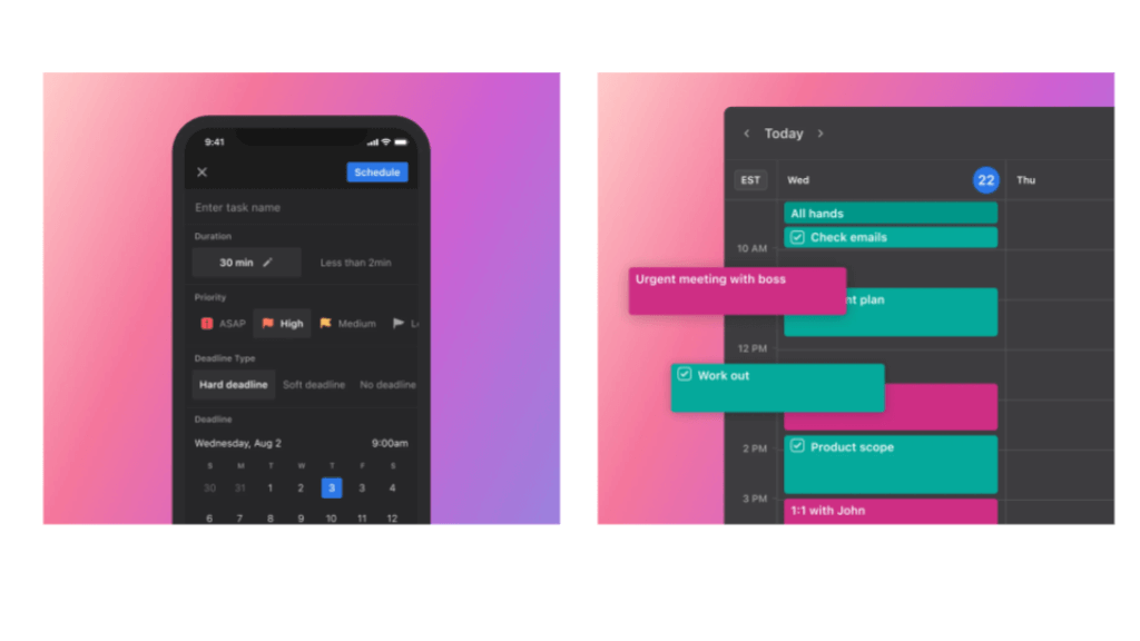 Motion mobile companion app for task and schedule viewing