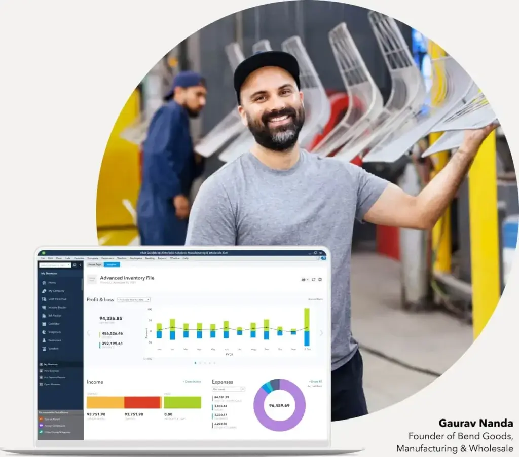 QuickBooks Enterprise inventory dashboard for growing businesses