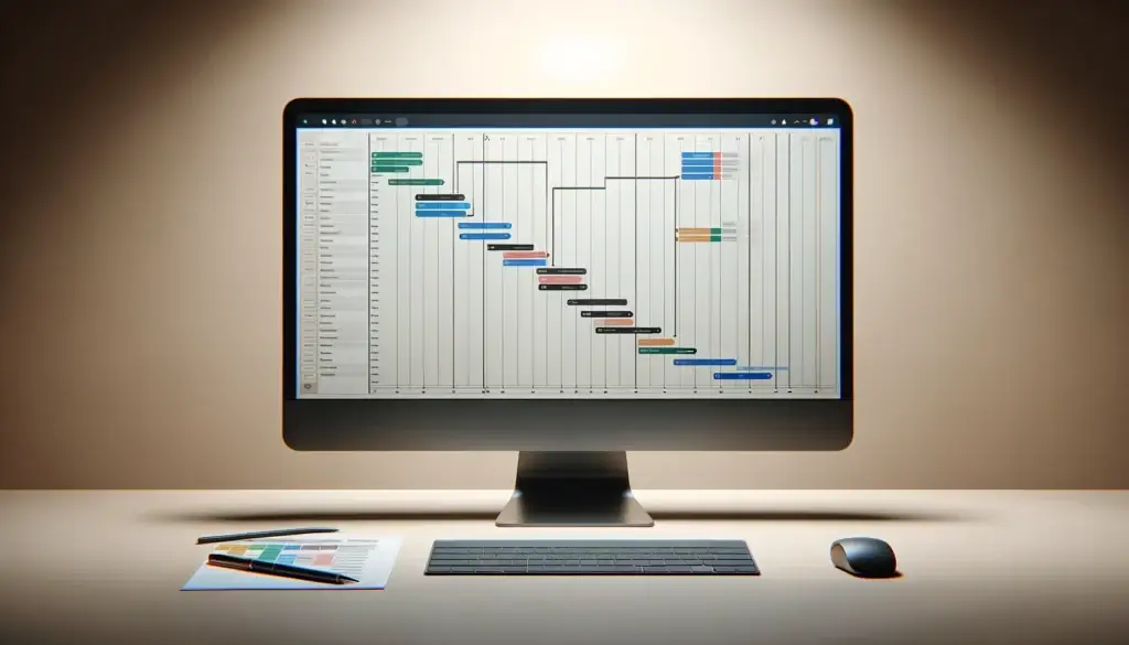 Mastering Gantt charts on a desktop monitor