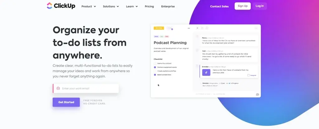 Clickup to-do list