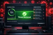 Antivirus software scanning and detecting computer viruses in real time
