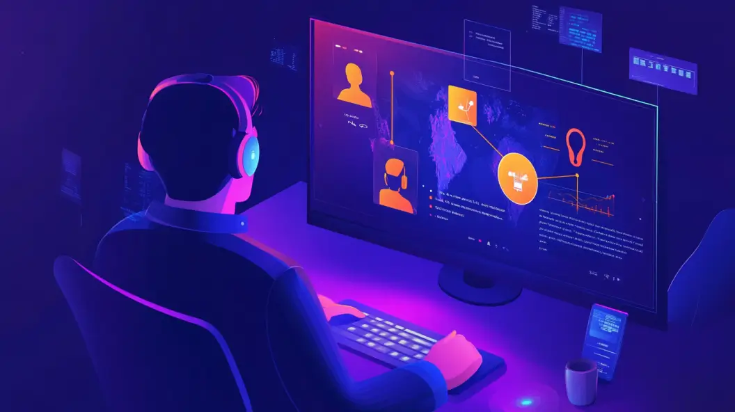 IT technician delivering remote IT support using monitoring tools