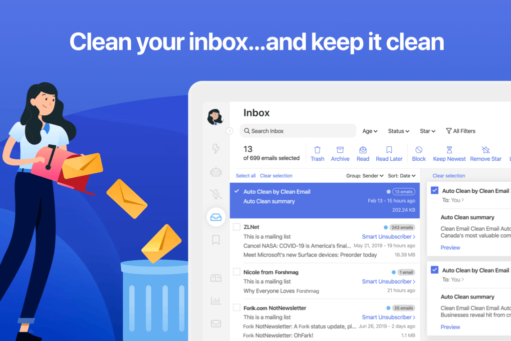 Clean email