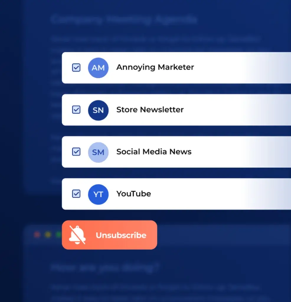 SaneBox unsubscribe and unwanted sender filtering