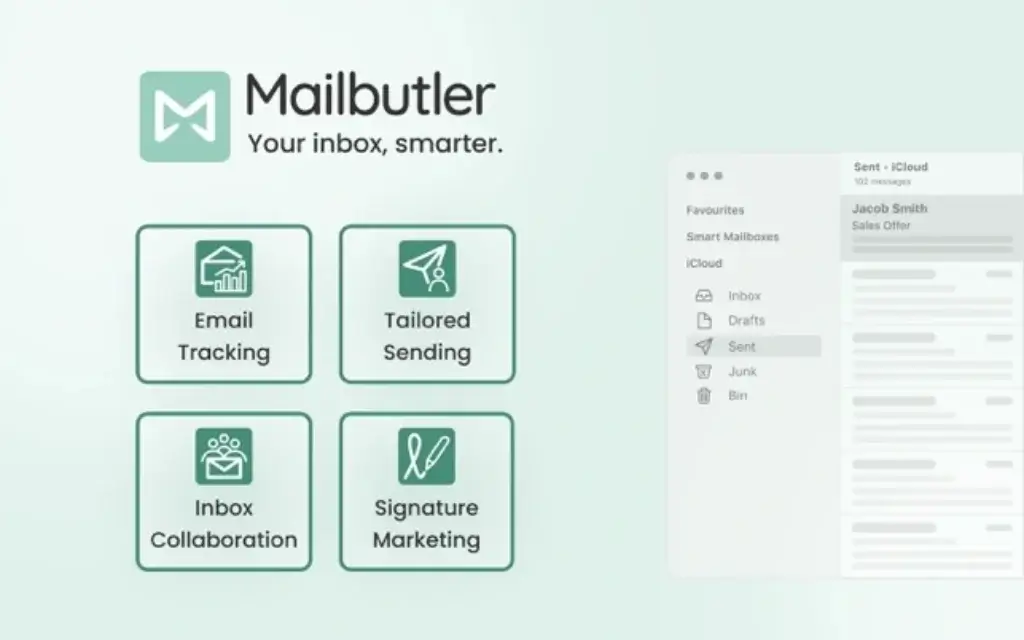 Mailbutler features for email tracking, scheduling, collaboration, and signatures