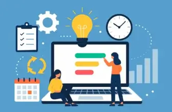 Abstract visualization of workflow automation and connected tasks