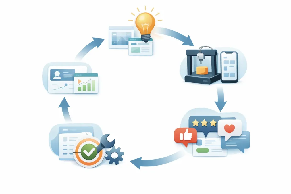 Rapid prototyping feedback loop improving product-market fit