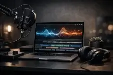 Podcast editing software used to edit and polish professional audio content
