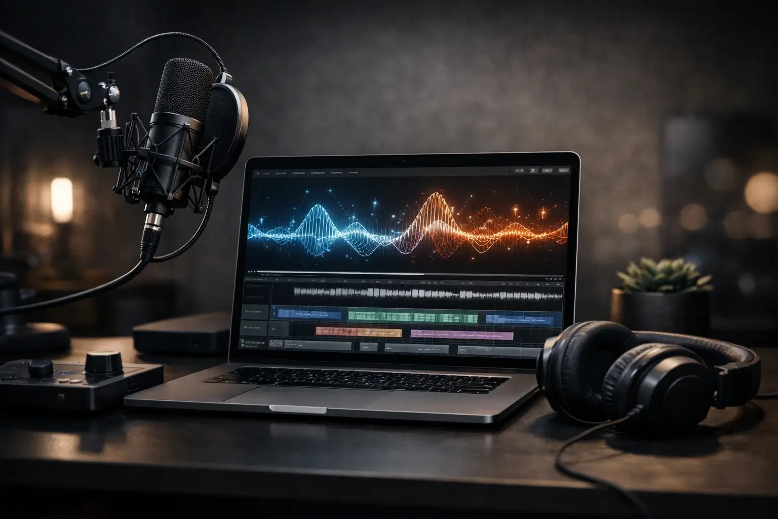 Podcast editing software used to edit and polish professional audio content