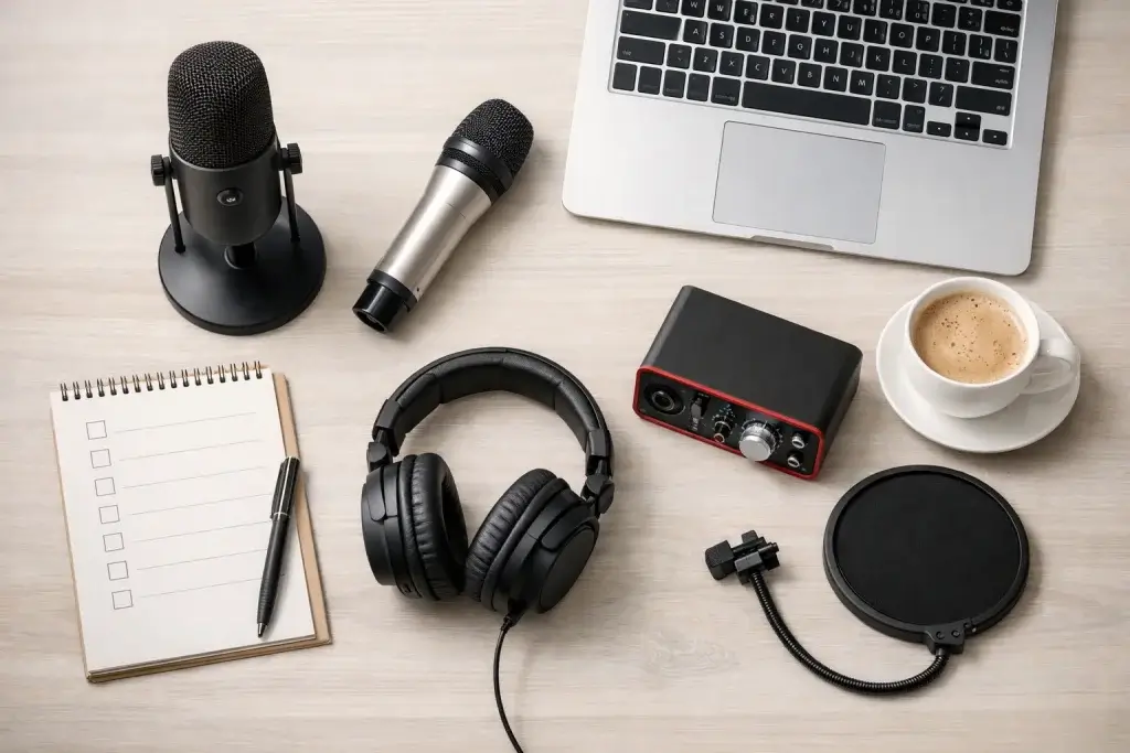 Essential equipment checklist for remote podcast recording