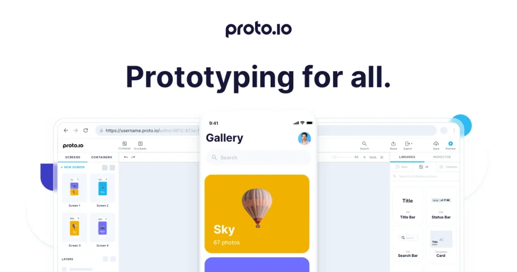 Proto.io prototyping