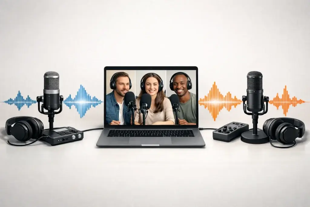 Different methods for recording a podcast remotely