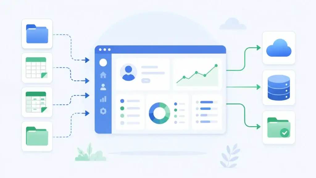 CRM data migration from spreadsheets and folders into one centralized system