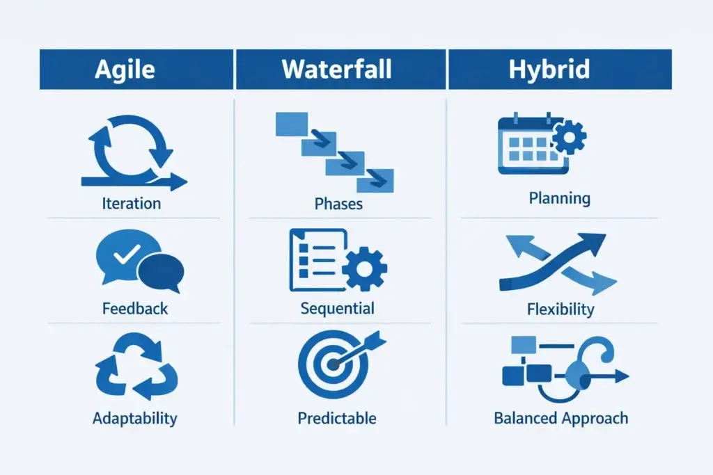 agile vs. waterfall summary