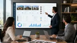 Real estate CRM dashboard for managing leads and properties