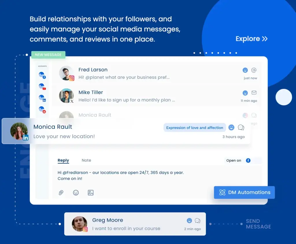 Vista Social unified social inbox managing messages comments and reviews
