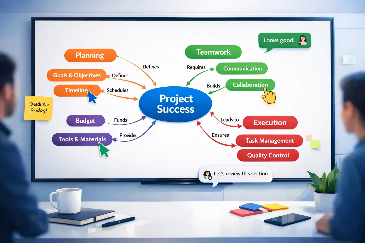Best concept map tools visual showing a collaborative concept map with connected ideas