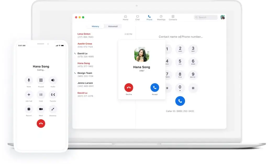 Zoom Phone on desktop and mobile for multi-device business calling