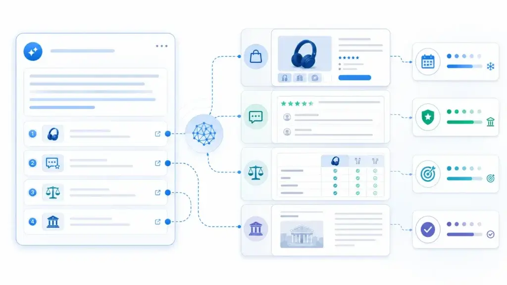 AI citation tracking showing source quality and cited website pages