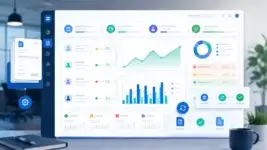 Accounts receivable automation dashboard with invoices, reminders, payments, and cash-flow charts