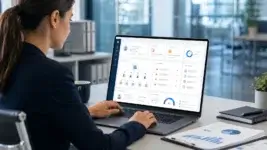 Compliance analyst reviewing due diligence risk signals on a digital dashboard
