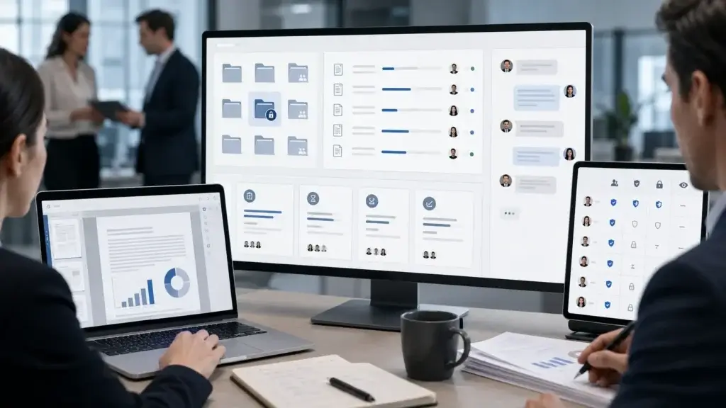 M&A due diligence workspace with secure documents and request tracking