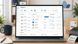 Ecommerce shipping software dashboard for orders, labels, carrier rates, and tracking