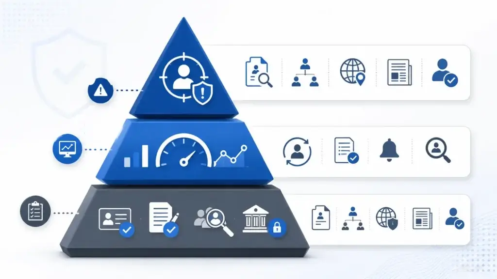 CDD and EDD risk-based compliance pyramid