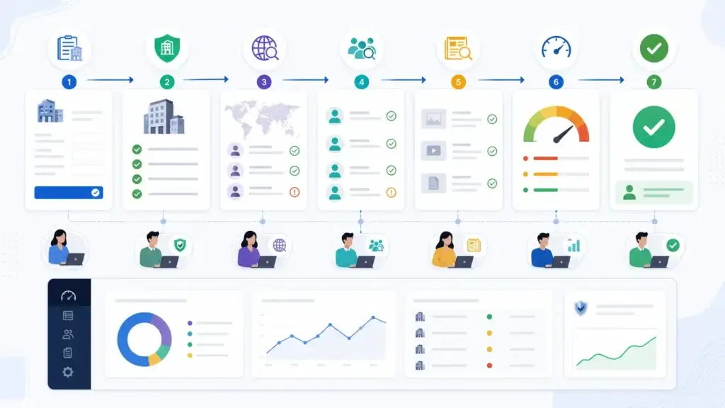 Automated KYB and compliance workflow using due diligence API screening
