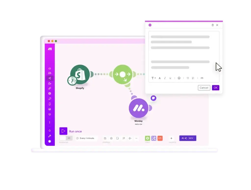 Make business process automation with Shopify and monday.com