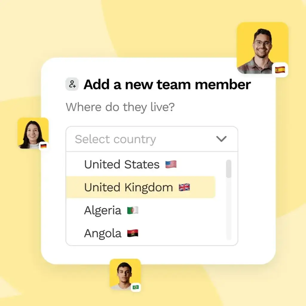 Oyster HR global hiring interface for adding a new team member