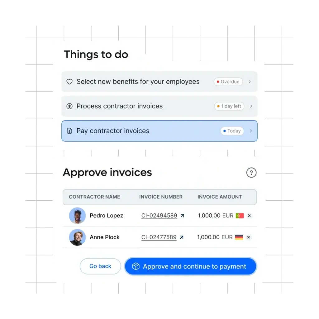 Remote.com contractor invoice approval workflow