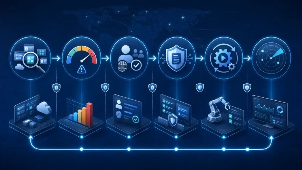 SaaS and AI security workflow from discovery through automated remediation