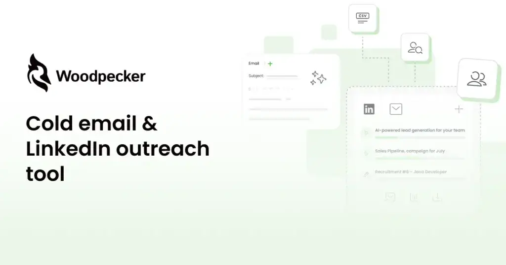 Woodpecker cold email and LinkedIn outreach software interface