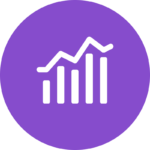 Purple Adobe Analytics icon with a white bar chart and rising trend line