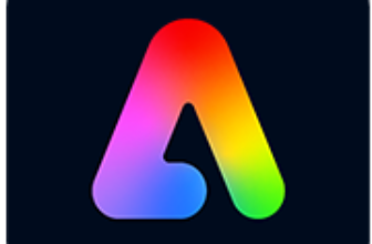 Adobe Express app icon with a multicolor A on a dark background