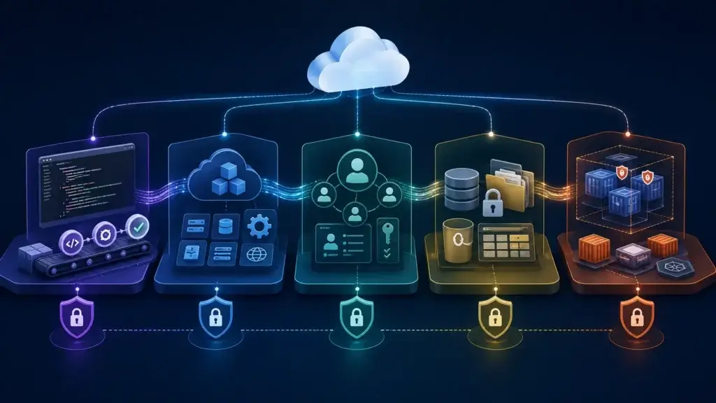 CNAPP evaluation framework covering code, cloud posture, identities, data, and runtime