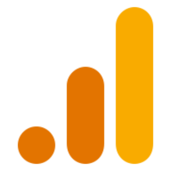 Google Analytics icon with orange and yellow bars