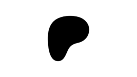 Black Patreon icon on a white background