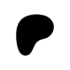 Black Patreon icon on a white background