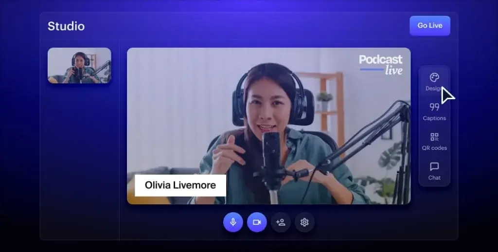 Restream local recording settings with video and audio capture enabled for a live session