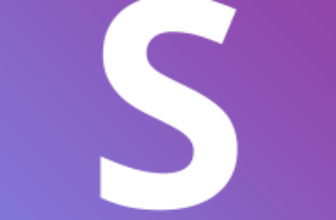 Snov.io app icon with a white S on a purple background