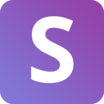 Snov.io app icon with a white S on a purple background