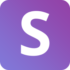 Snov.io app icon with a white S on a purple background