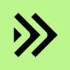 Sysdig Secure black arrow icon on a light green background