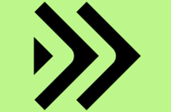 Sysdig Secure black arrow icon on a light green background